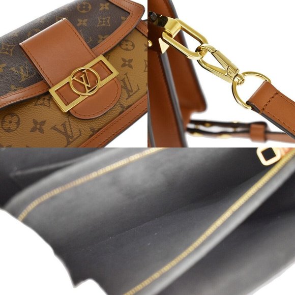 Auth LOUIS VUITTON LV Dauphine MM Shoulder Bag Monogram Reverse Brown - Picture 13 of 16